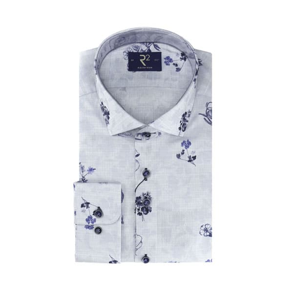 Olymp – White Shirt – Floral Pattern - Eurostyle
