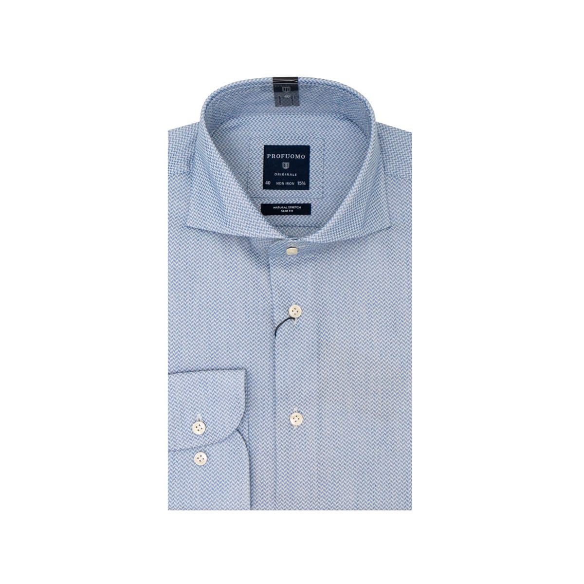 Profuomo – Blue Smart Casual Shirt - Eurostyle